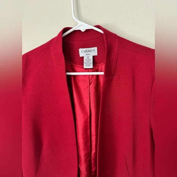 CARMEN Marc Valvo, Red Bussines Casual Jacket - Picture 9 of 10